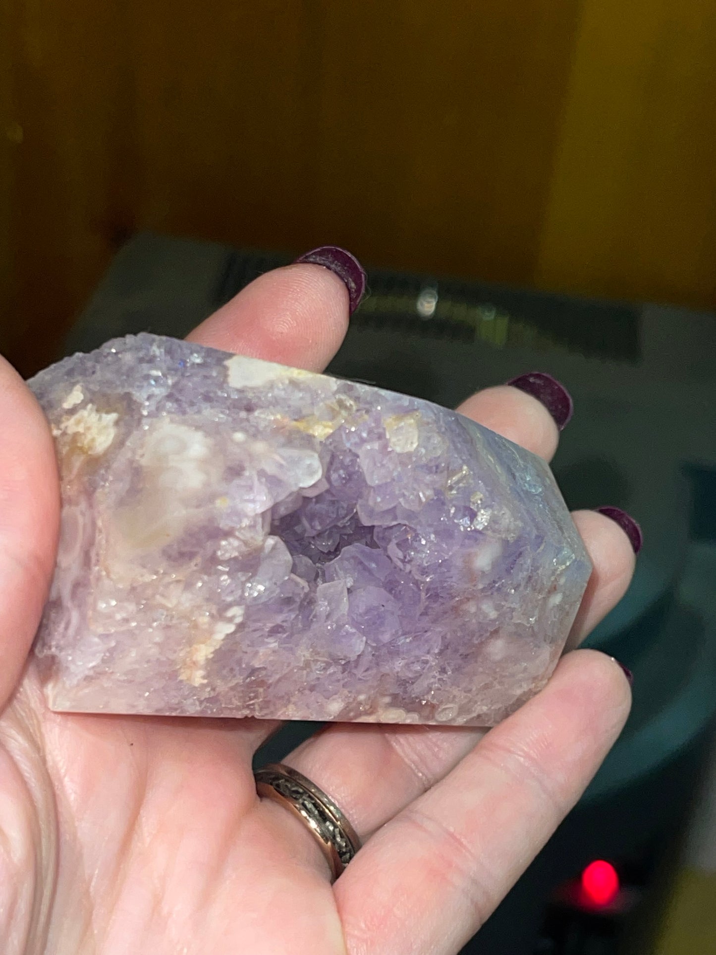 Pink Amethyst Flower Agate Freeform A