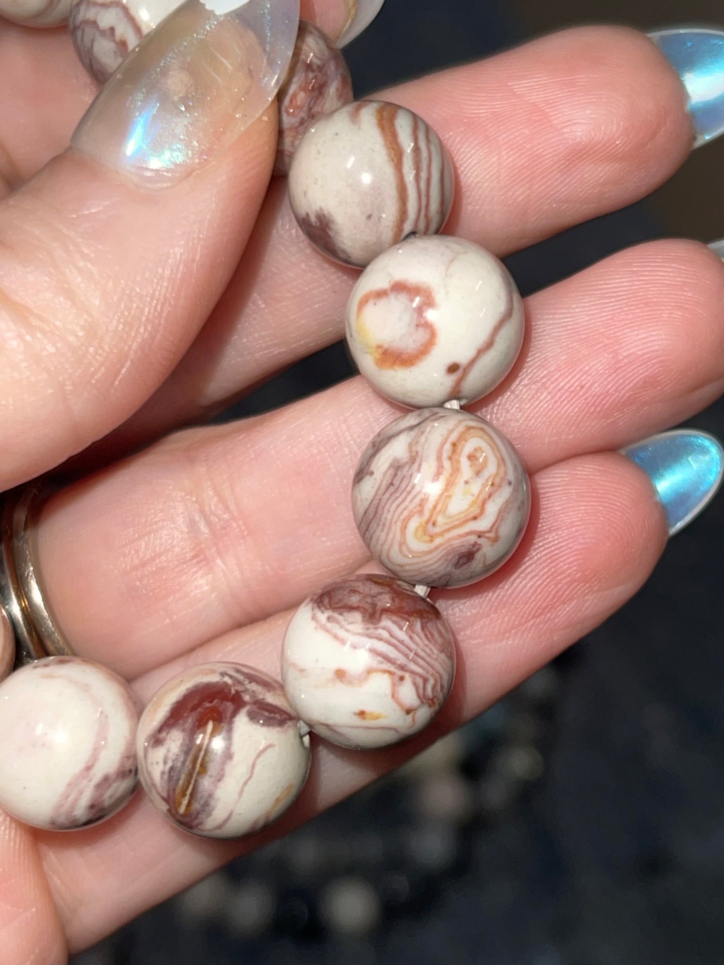 Crazy Lace Agate Bracelet 12mm