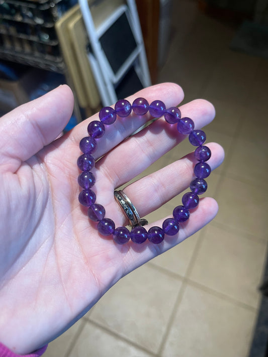 Amethyst 8mm bracelet