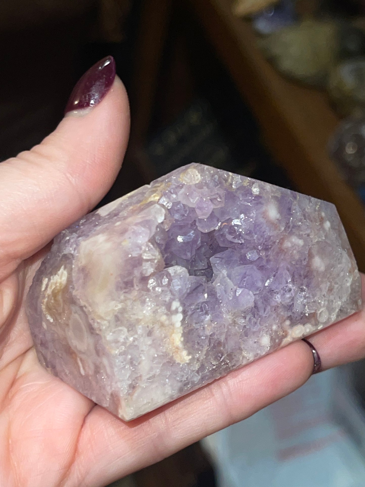 Pink Amethyst Flower Agate Freeform A