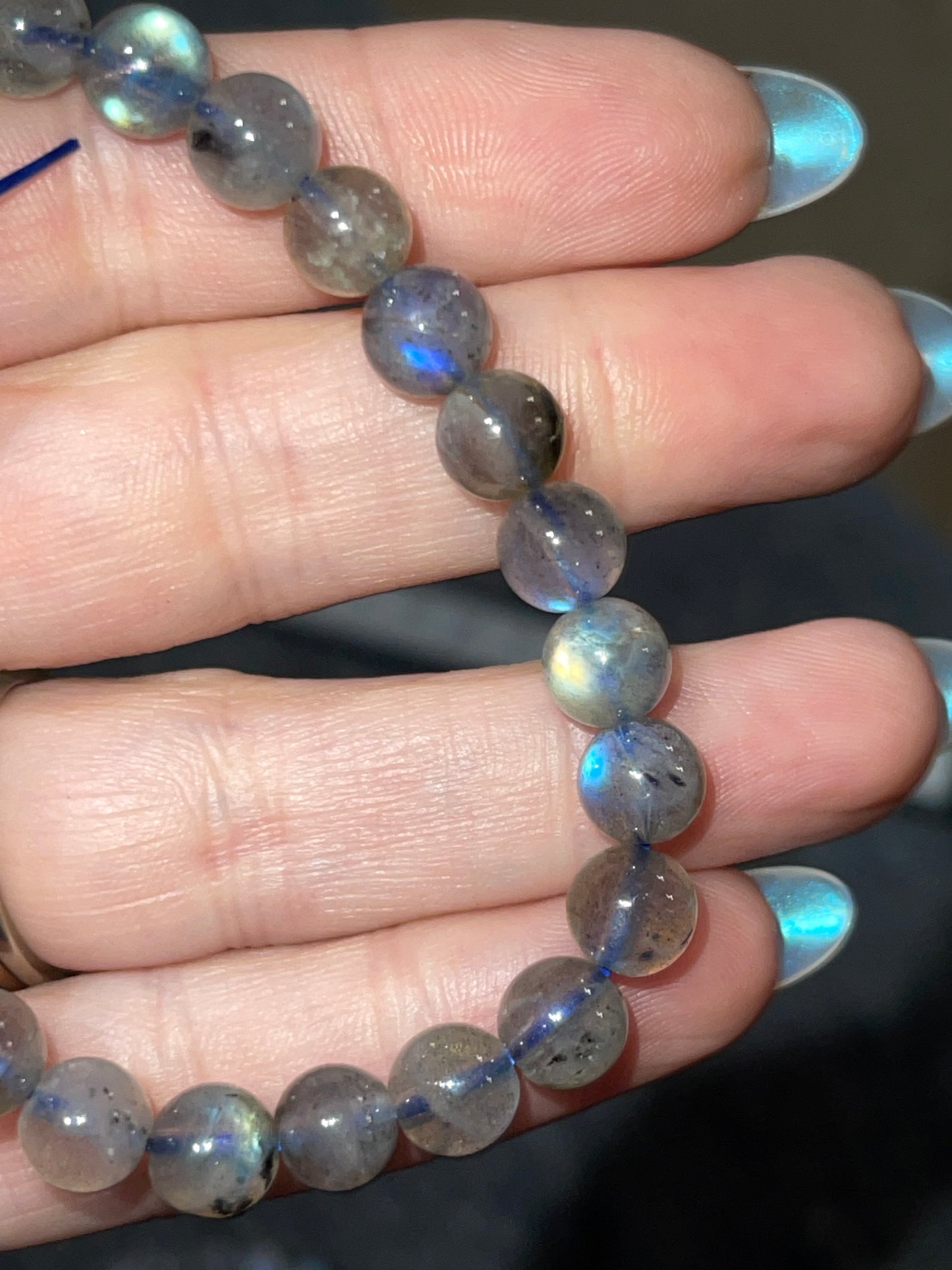 Blue Fire Labradorite 7mm bracelet