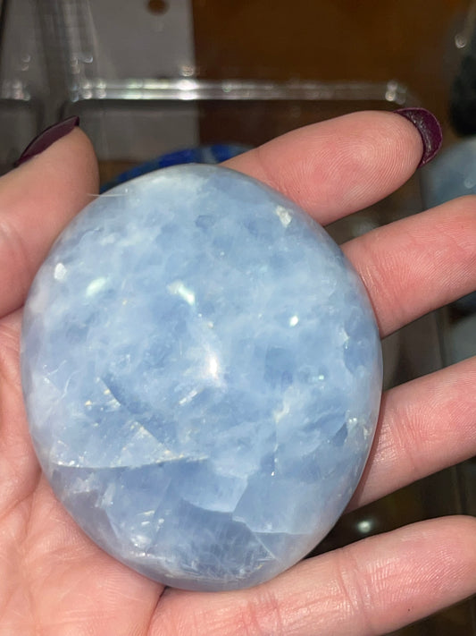 Angelite Palm Stone