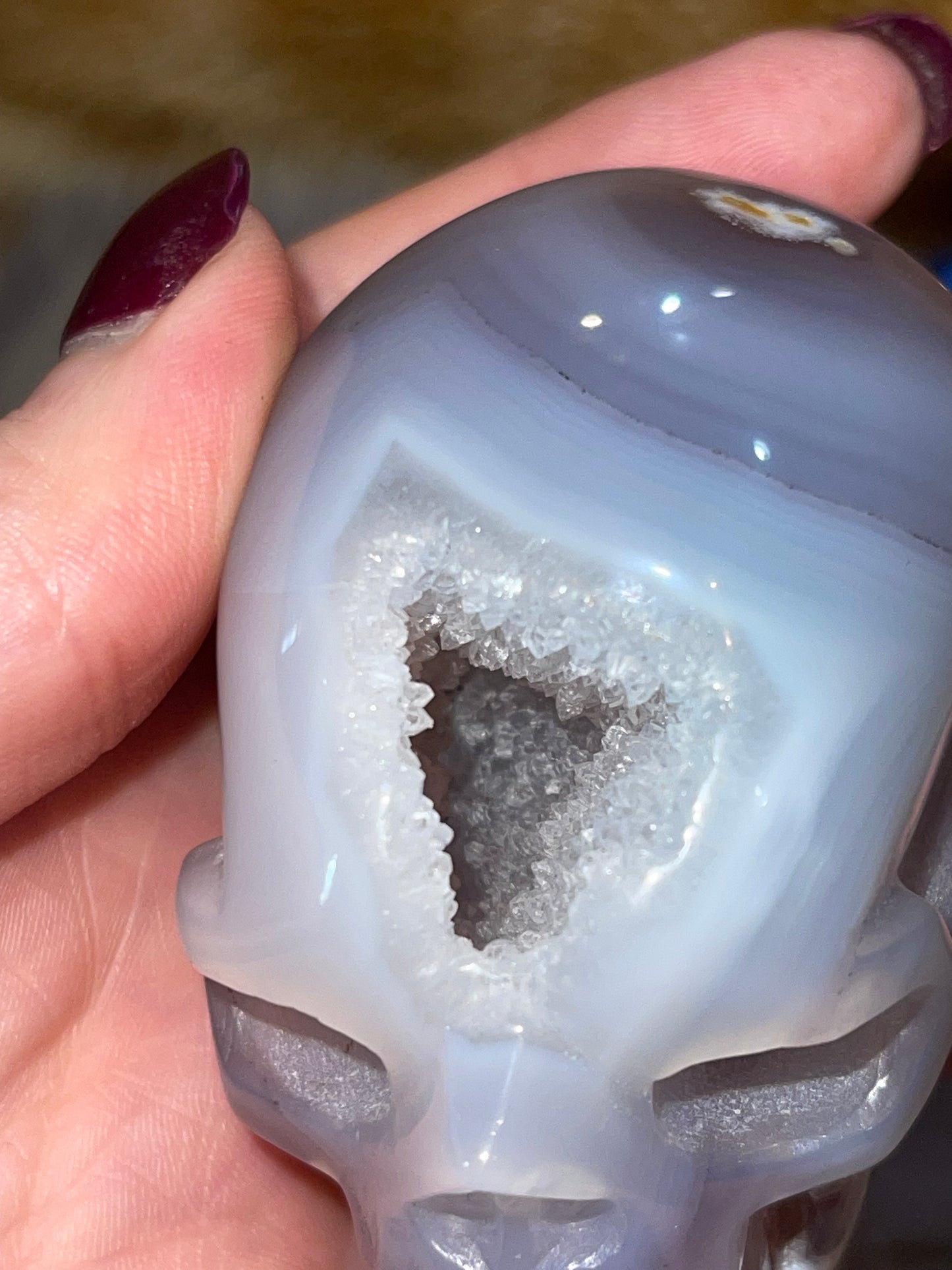 Druzy Agate Skull K