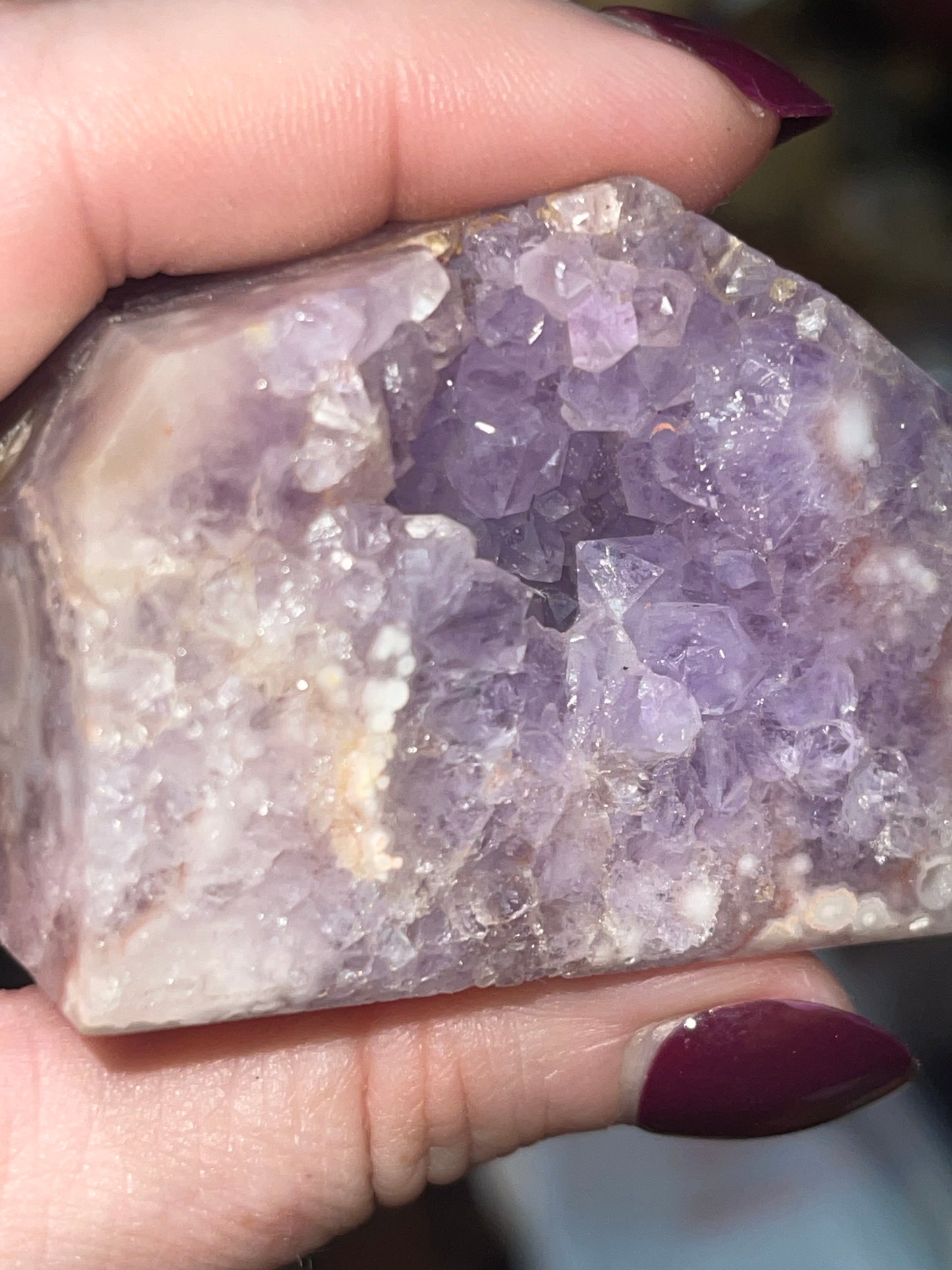 Pink Amethyst Flower Agate Freeform A