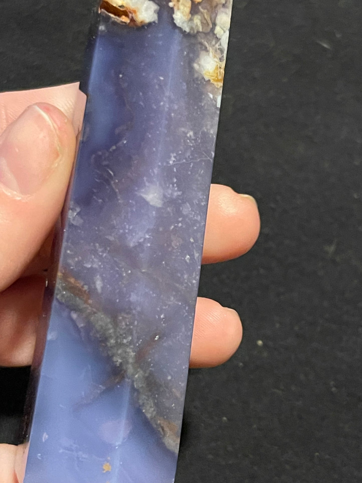 Blue Flower Agate Tower L