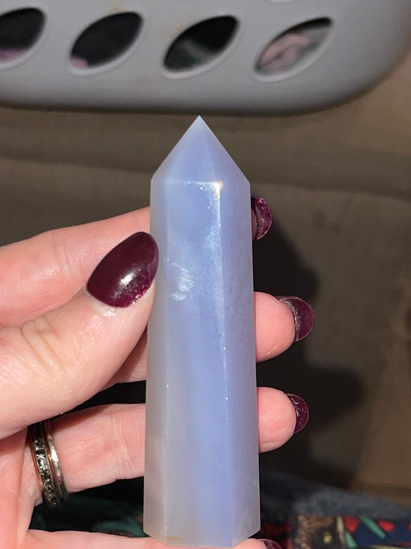 Blue Lace Agate Tower (minimal banding)