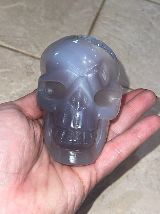 Druzy Agate Skull H