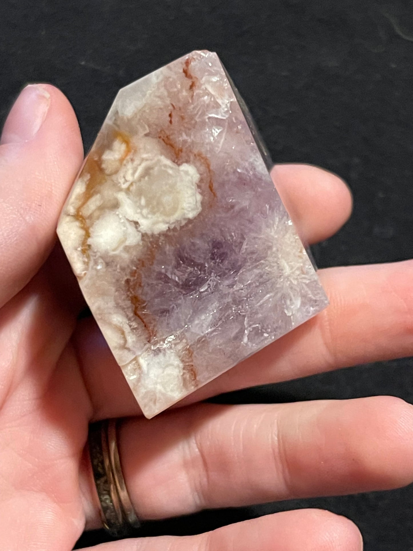 Pink Amethyst Flower Agate Freeform B