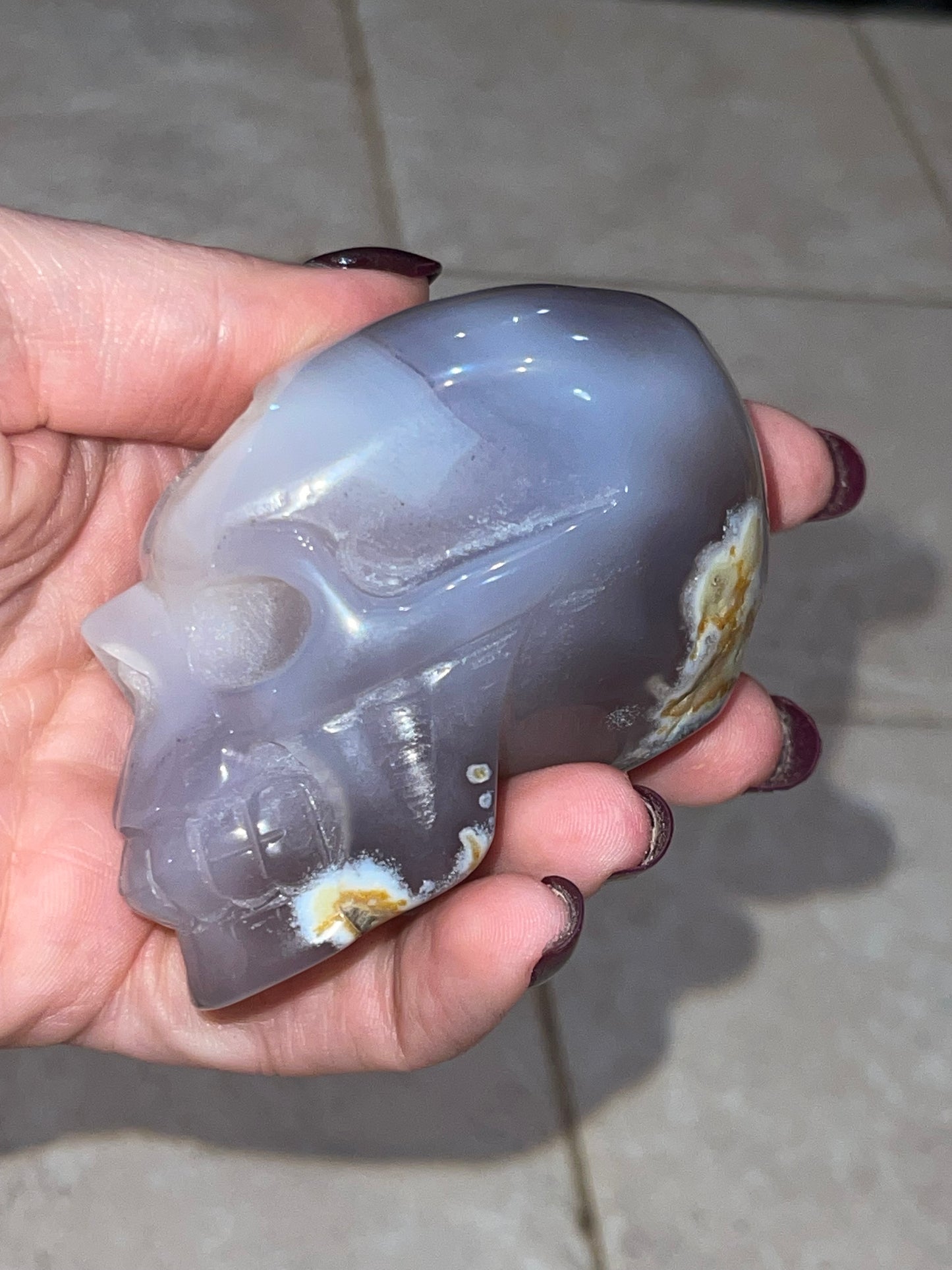 Druzy Agate Skull K