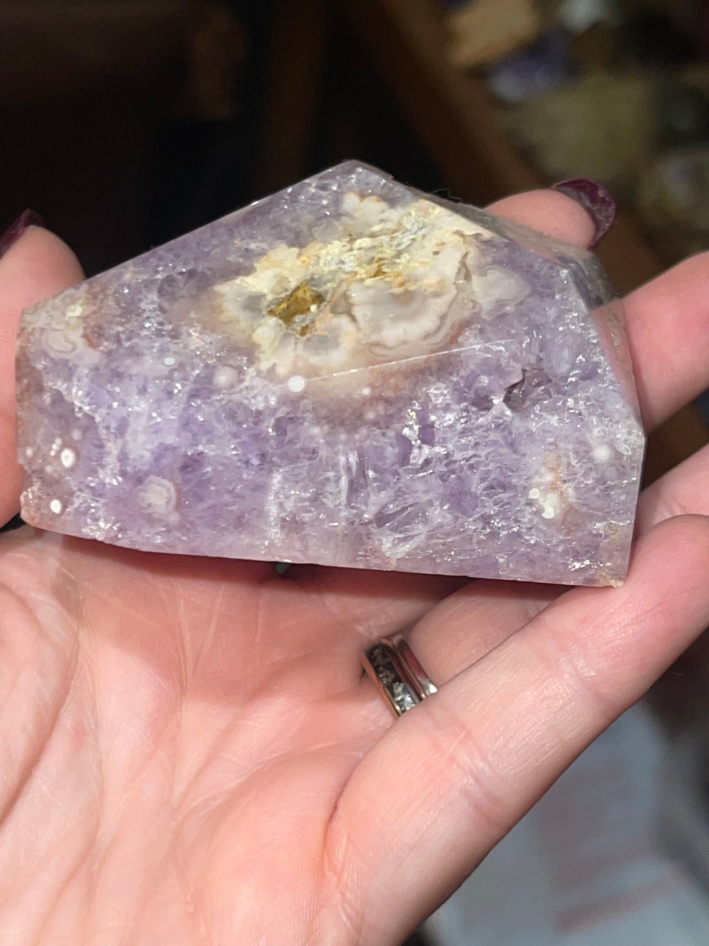 Pink Amethyst Flower Agate Freeform A