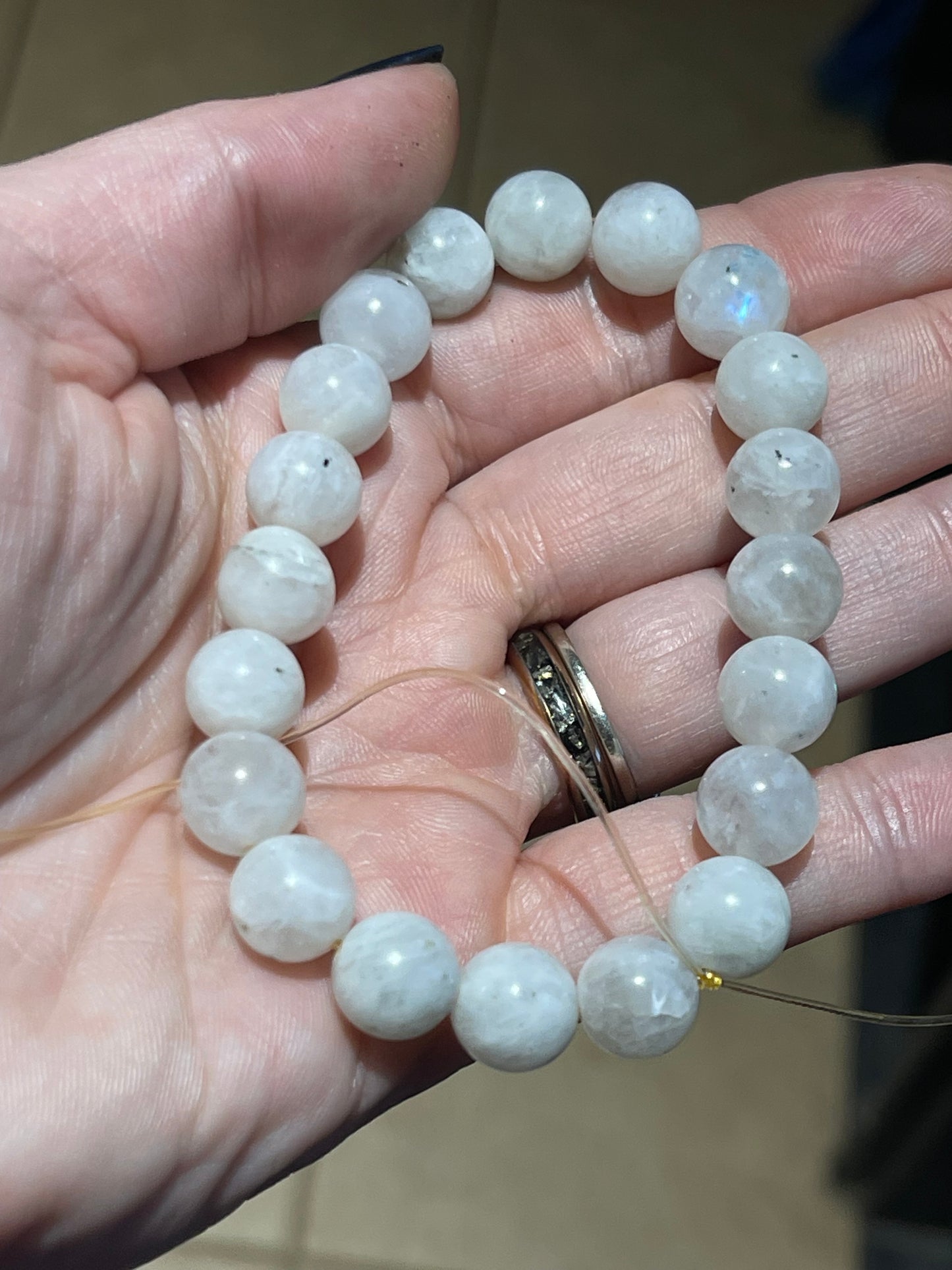 White moonstone 10mm bracelet