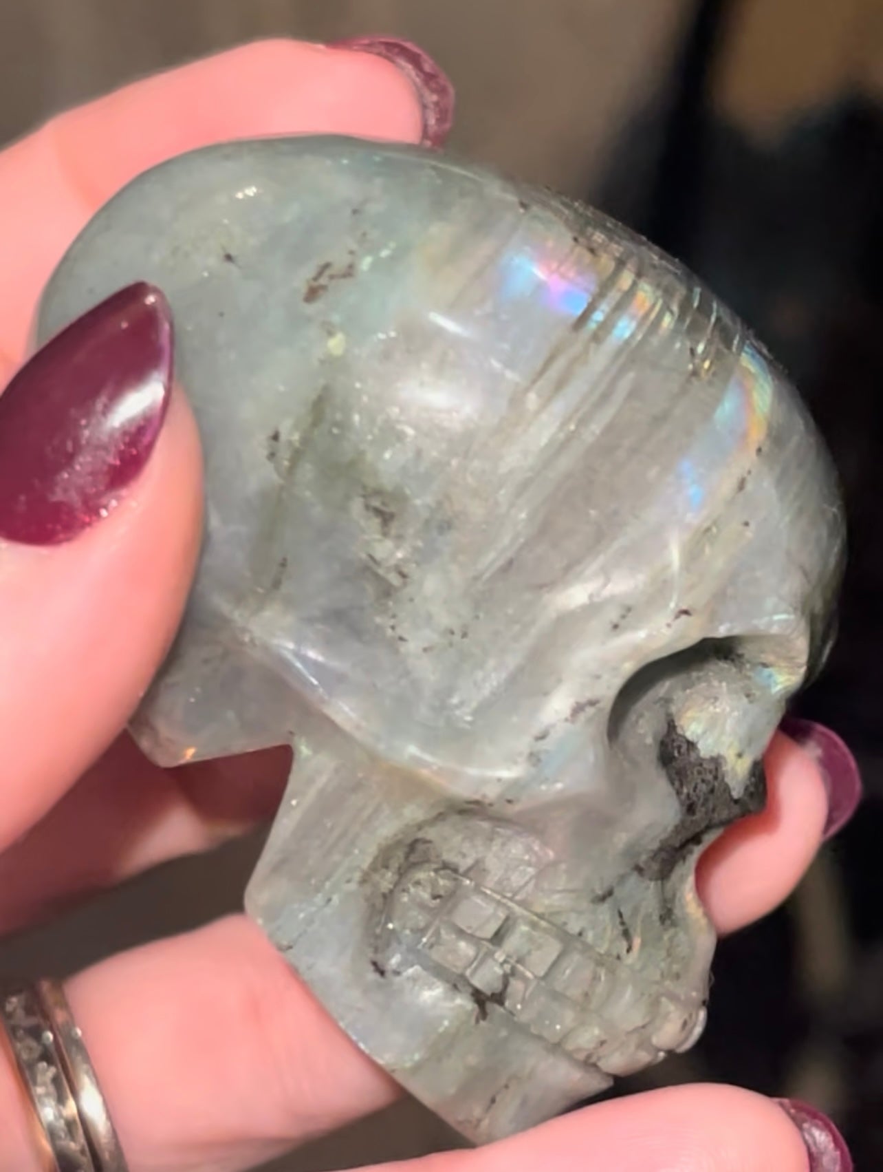 Labradorite Skull- 🌈 flash