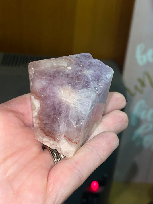 Pink Amethyst Flower Agate Freeform B