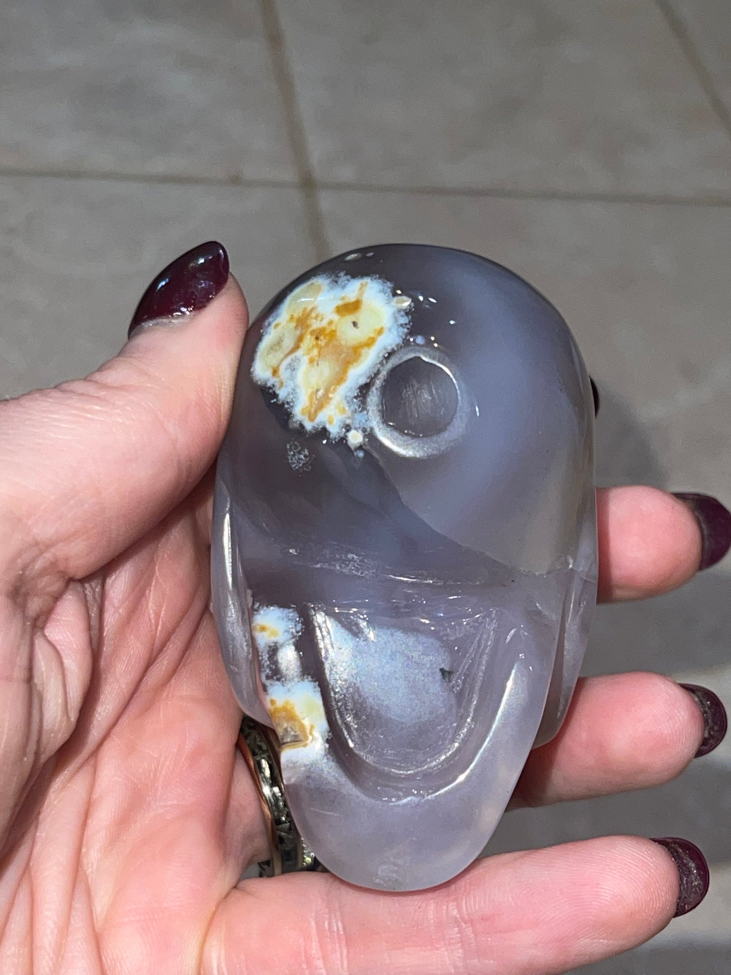 Druzy Agate Skull K