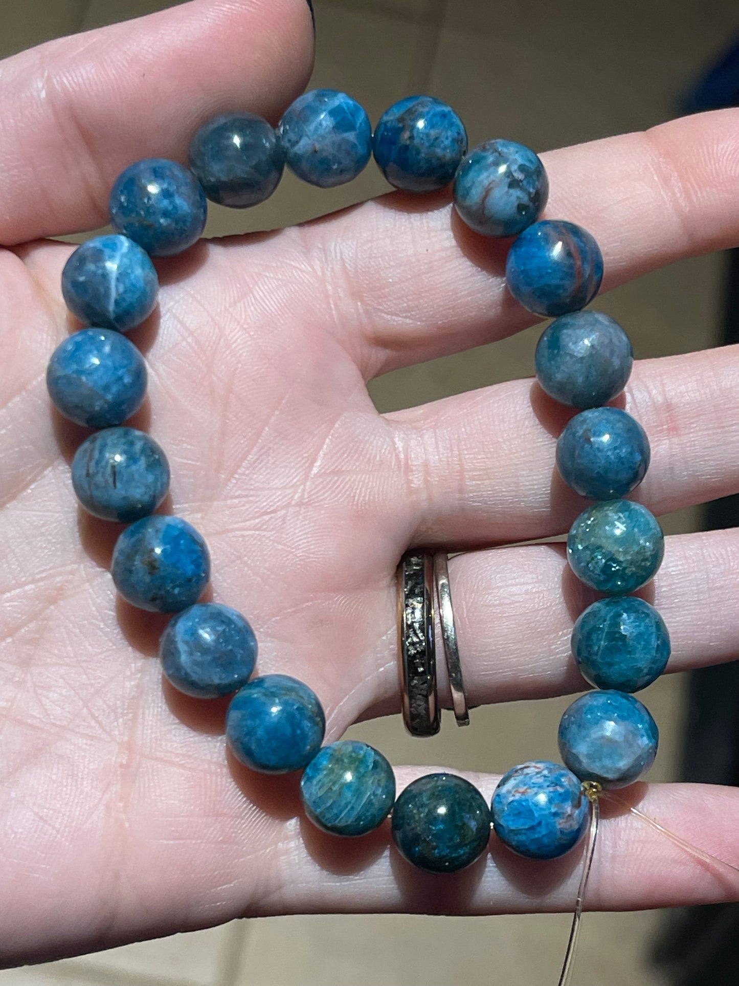 Blue Apatite 10mm bracelet