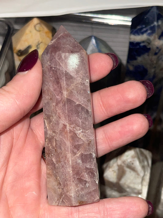 Lavender Rose Quartz Tower