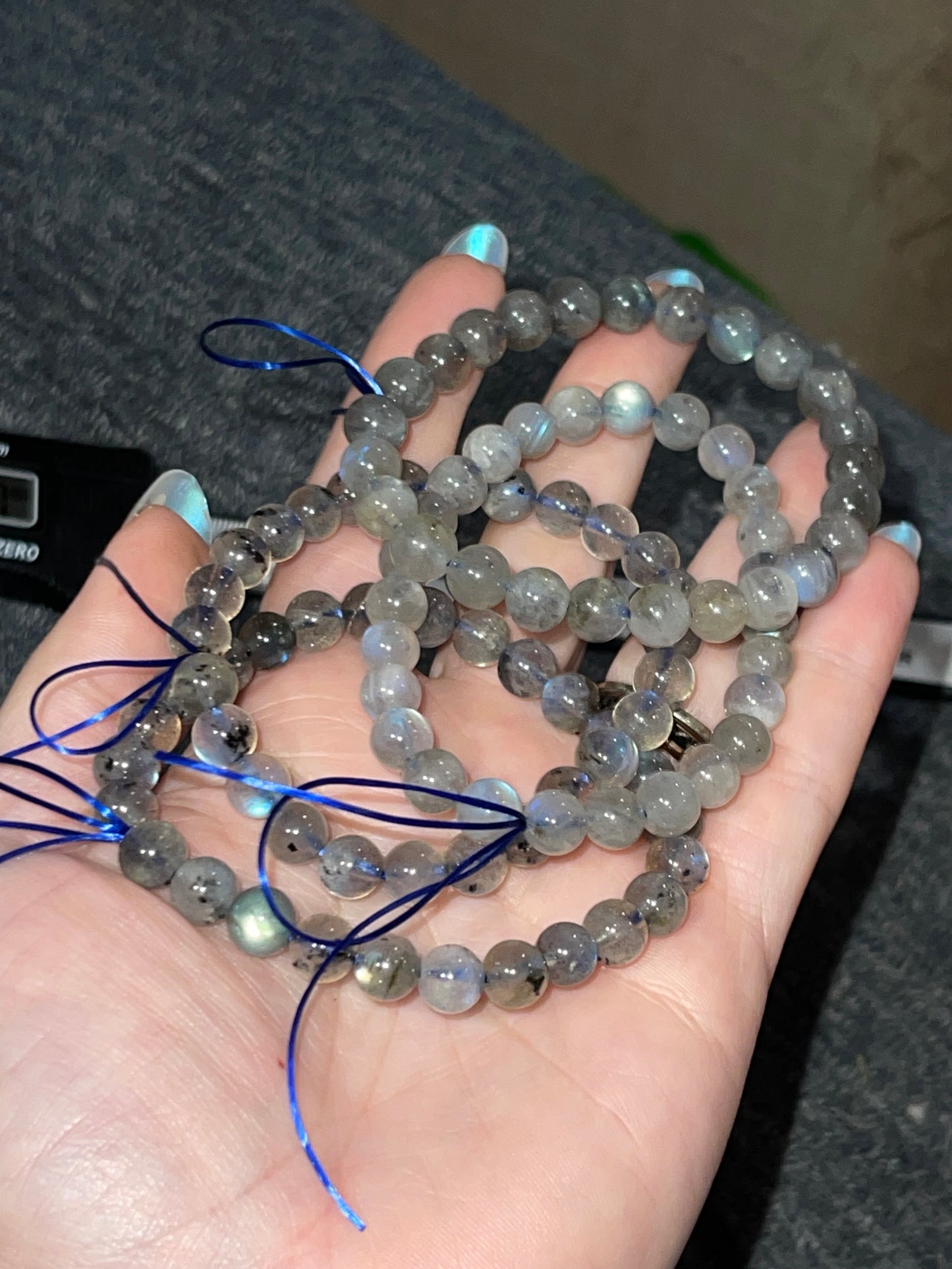 Blue Fire Labradorite 7mm bracelet