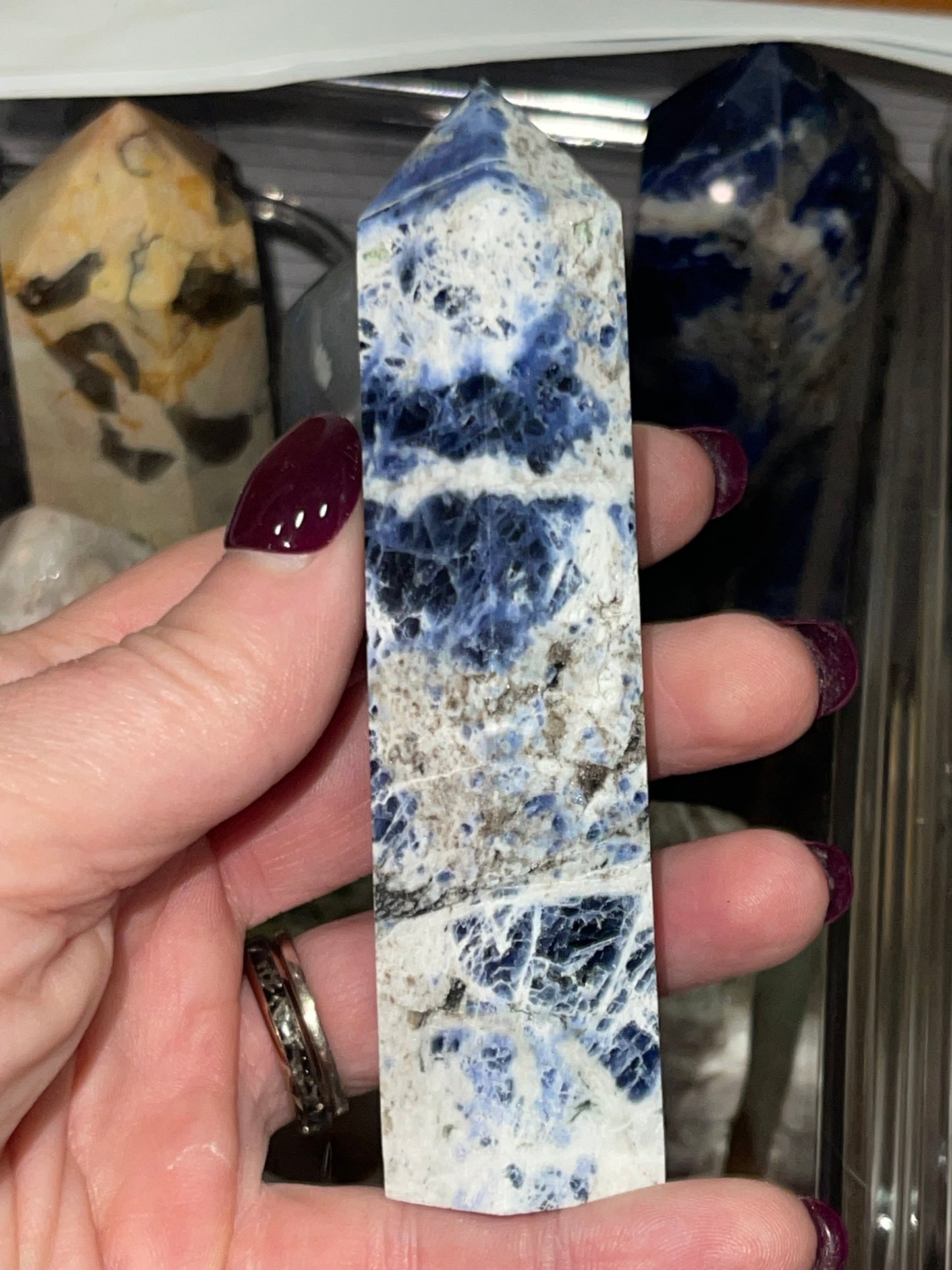 Sodalite Tower with Druzy