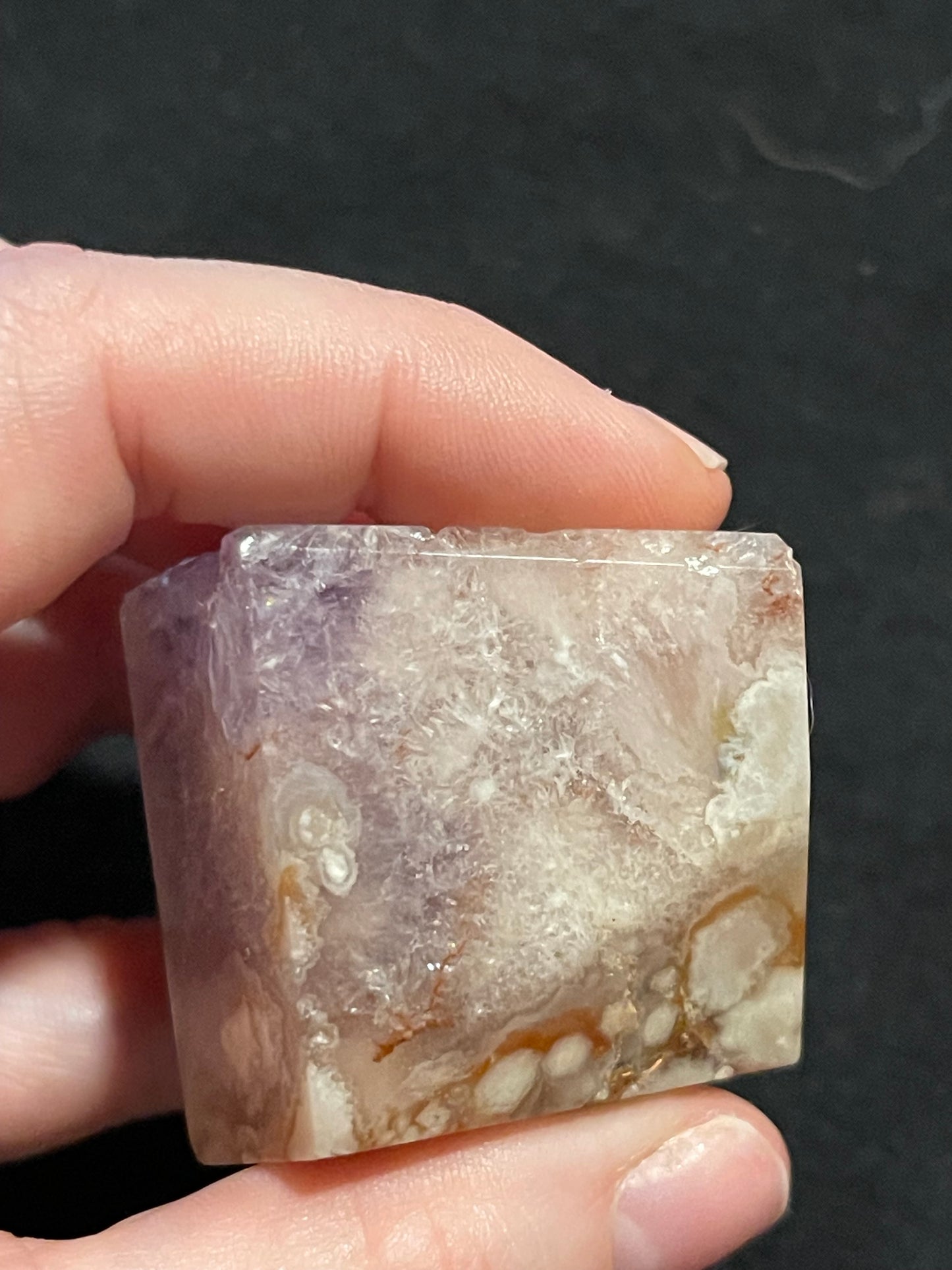 Pink Amethyst Flower Agate Freeform B