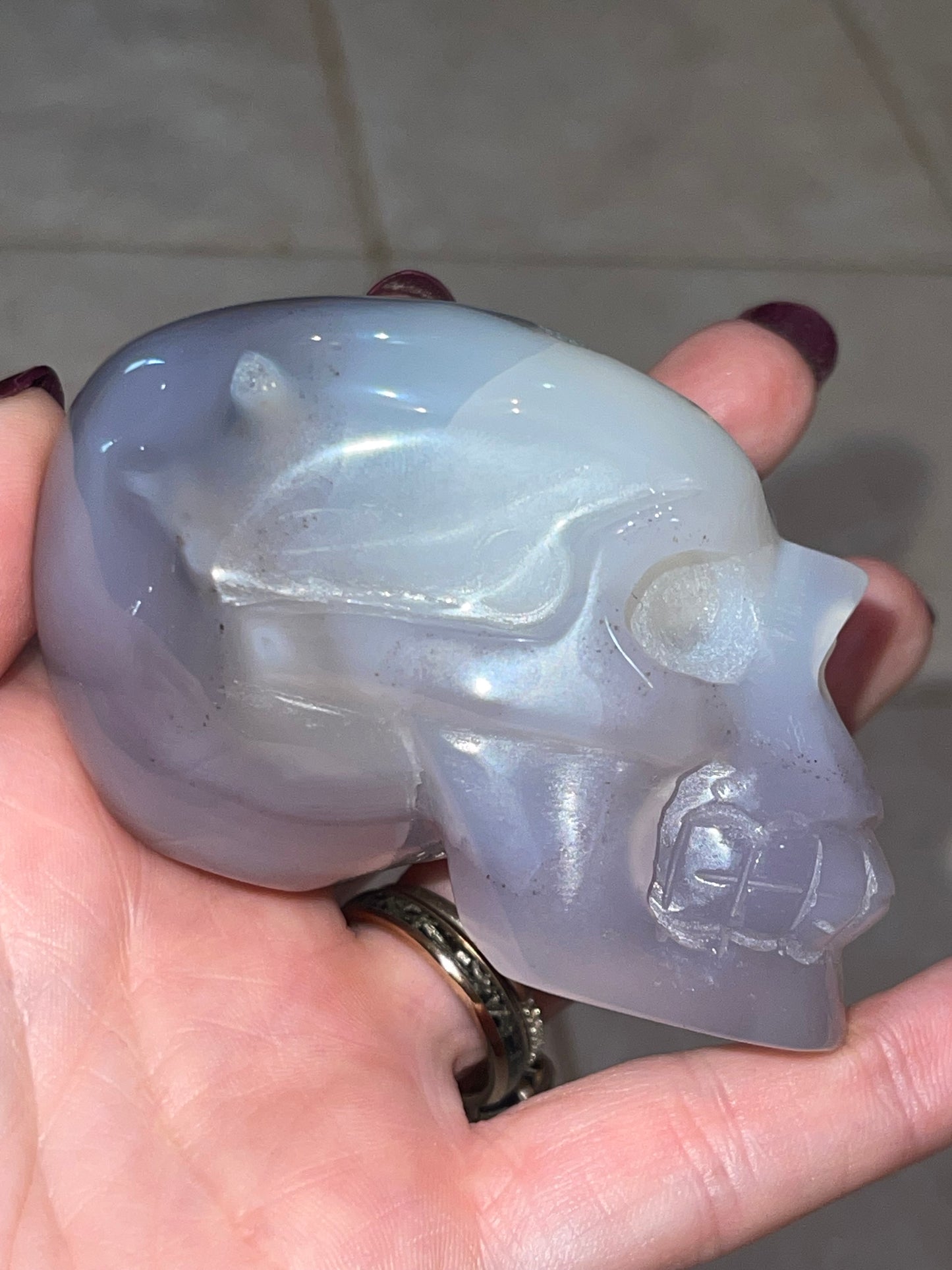 Druzy Agate Skull K