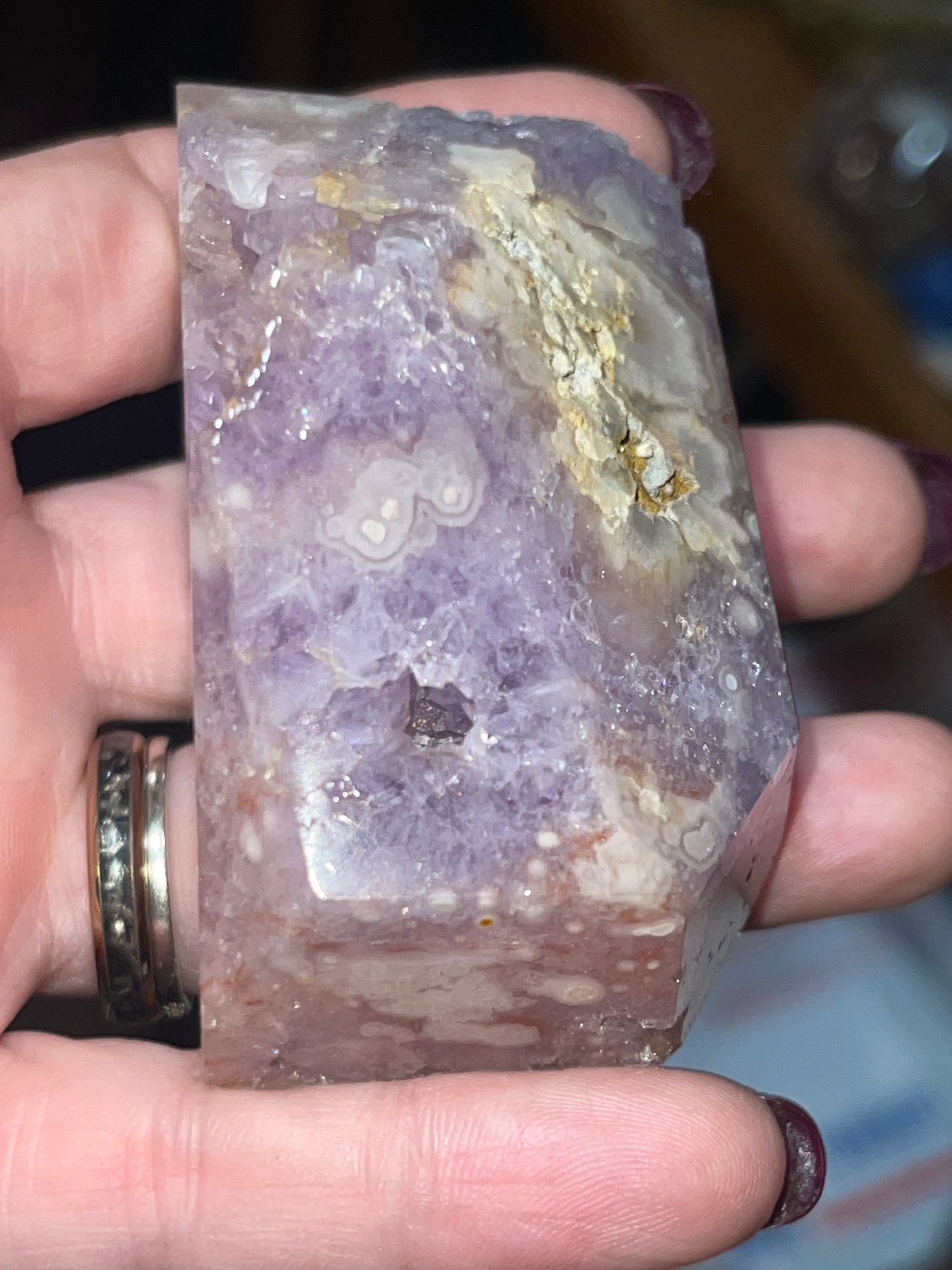 Pink Amethyst Flower Agate Freeform A