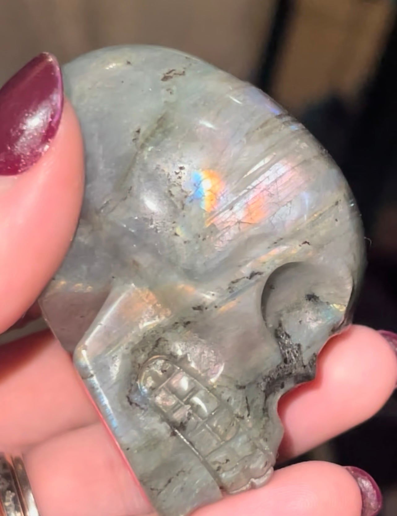 Labradorite Skull- 🌈 flash