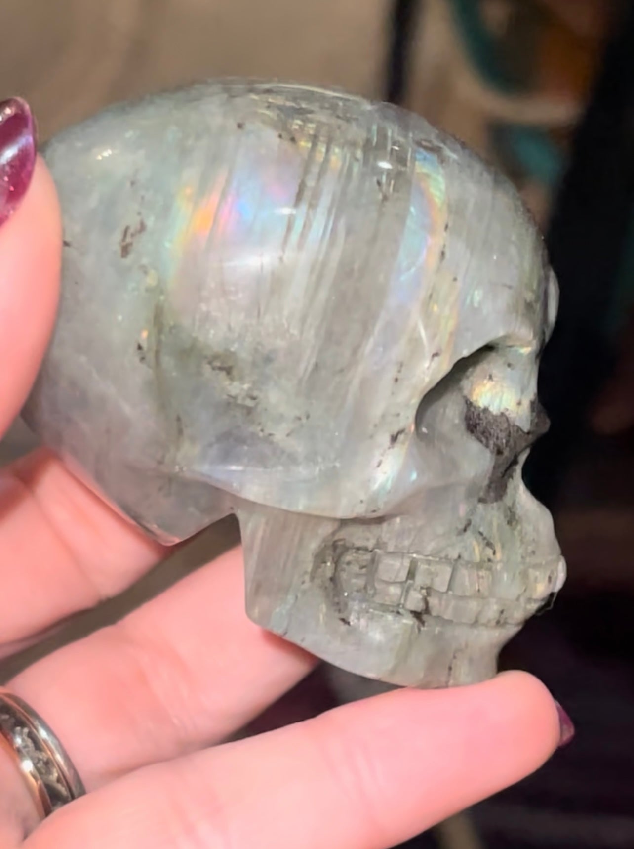 Labradorite Skull- 🌈 flash