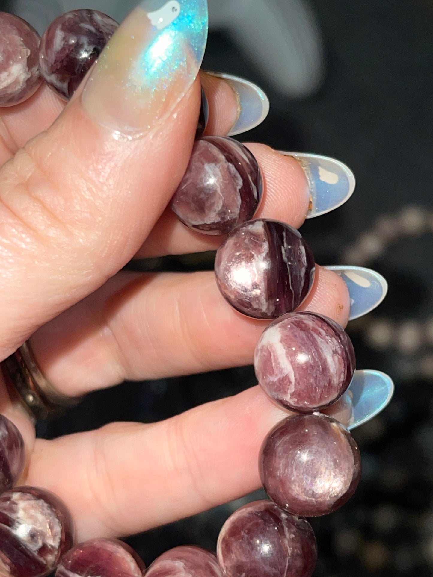 Purple Mica Bracelet 13mm