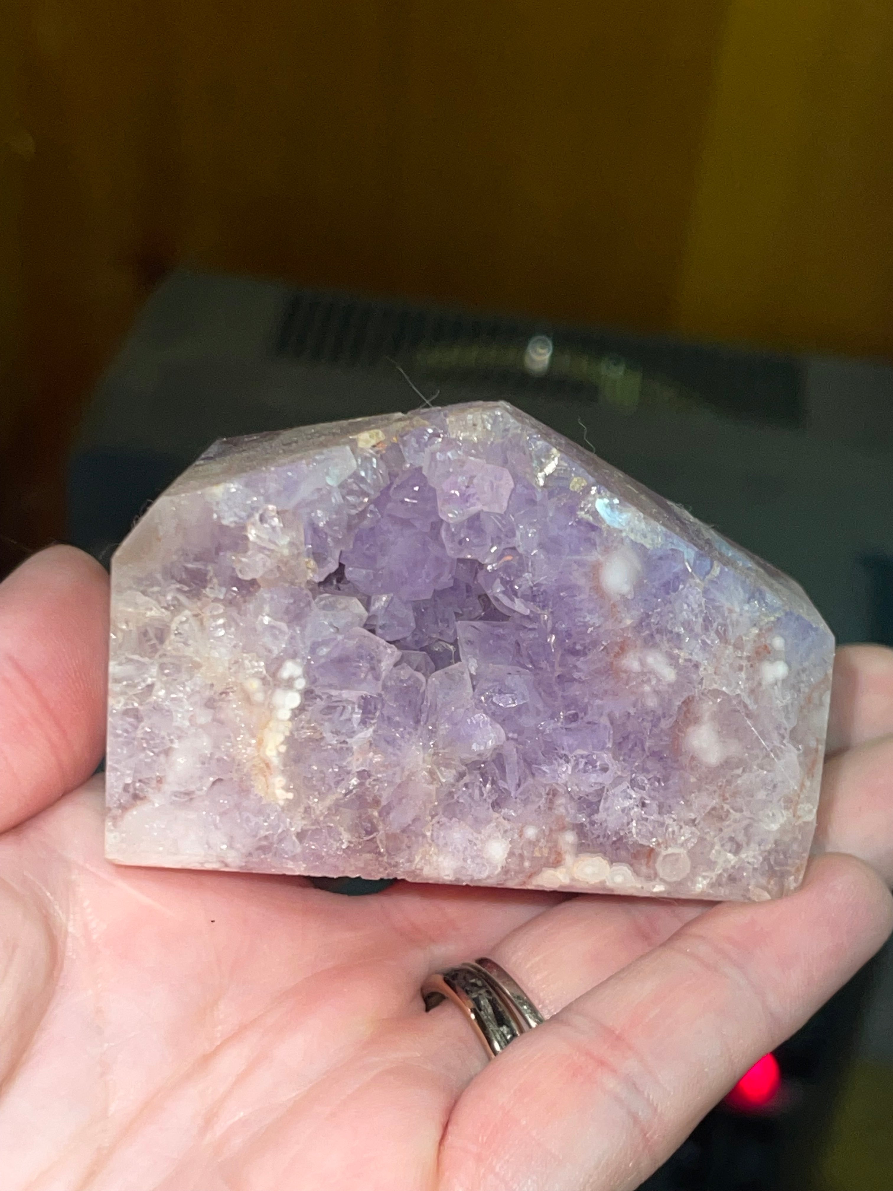 Druzy Pink amethyst store and agate freeform